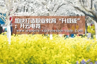 加快打造职业教育“升级版”:开云电竞(图1) 电竞官网